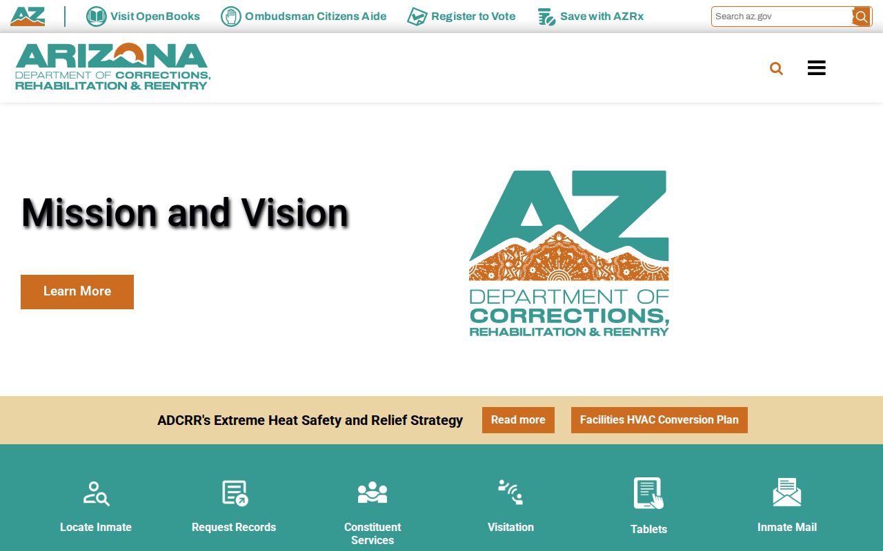 ADCRR Graham County criminal custody records page