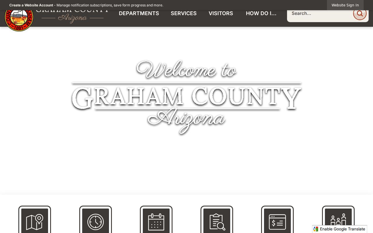 Graham County official website for Thatcher criminal history records